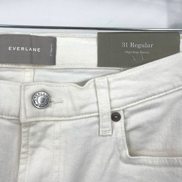 Everlane The High-Rise Skinny Jeans Bone Size 31 Regular NWT - Picture 4 of 7